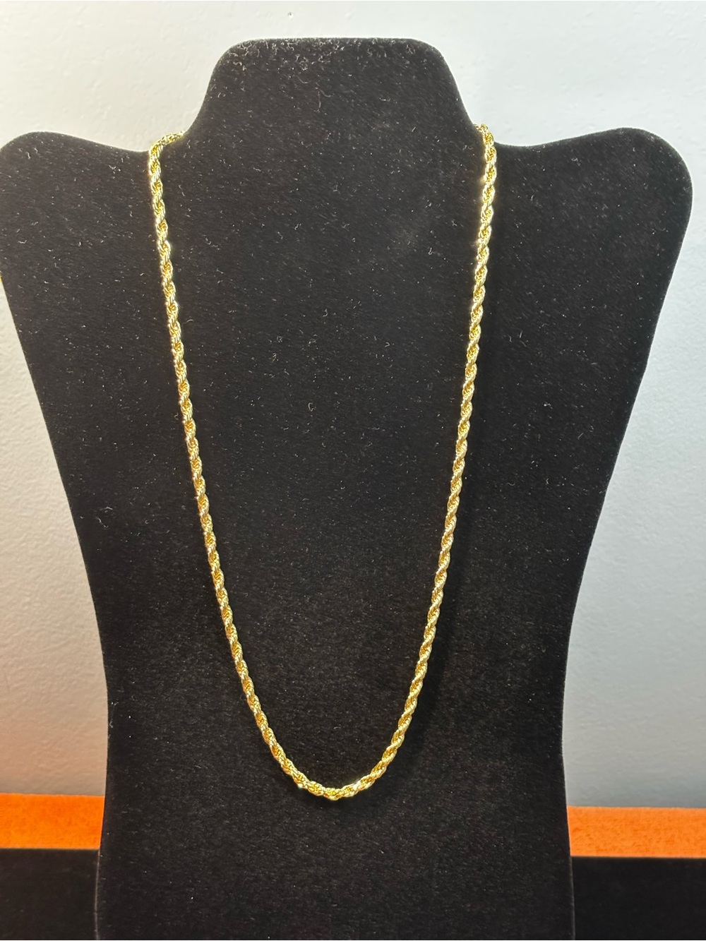 Classic Gold Filled Rope Chain Necklace ( Unisex )